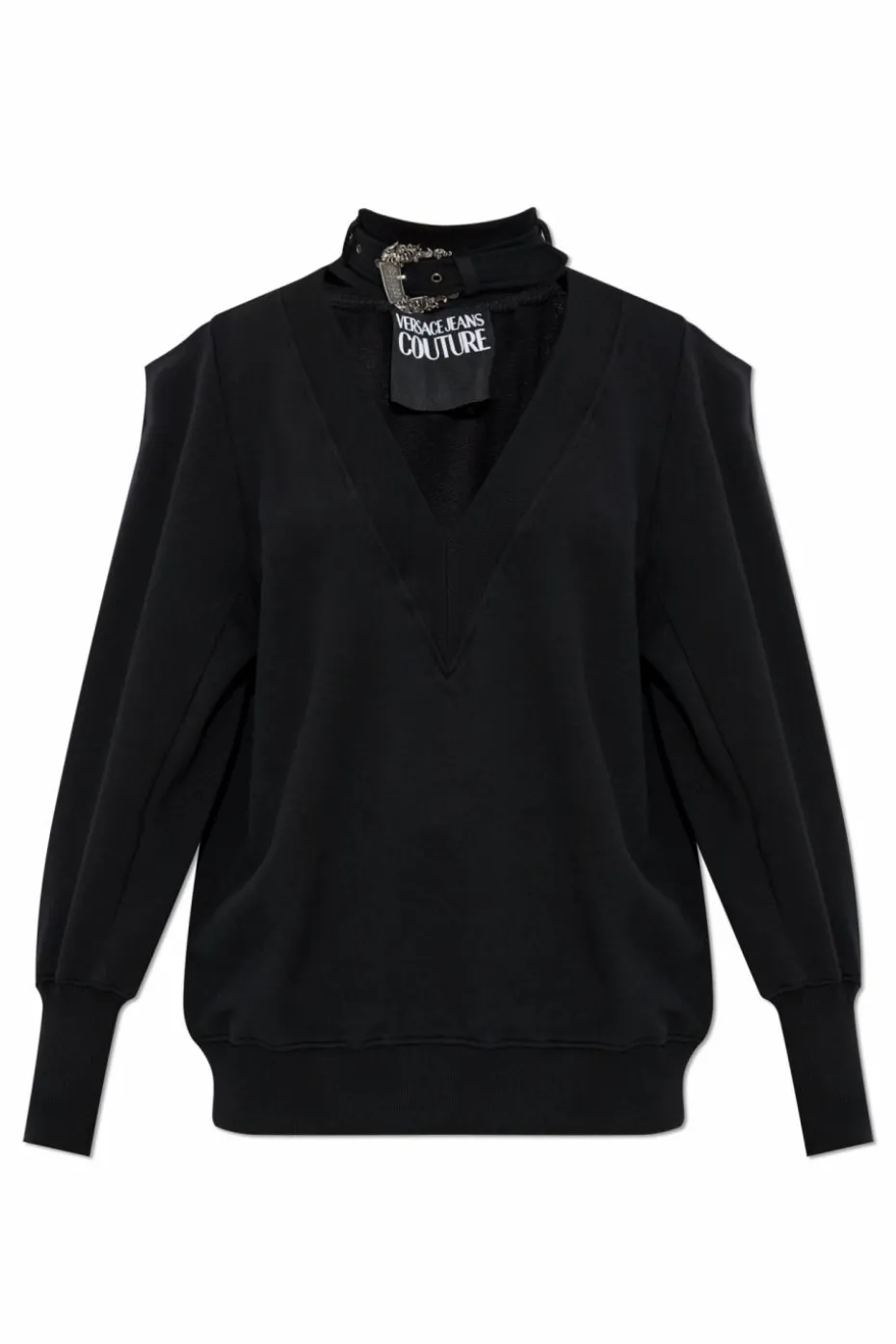 Versace Jeans Couture BLACK Dress with stand-up collar