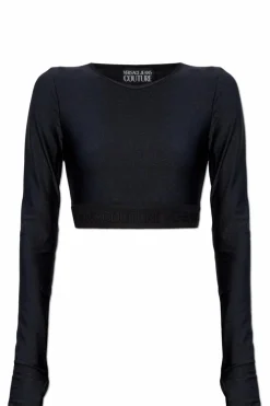Versace Jeans Couture BLACK Short top with long sleeves