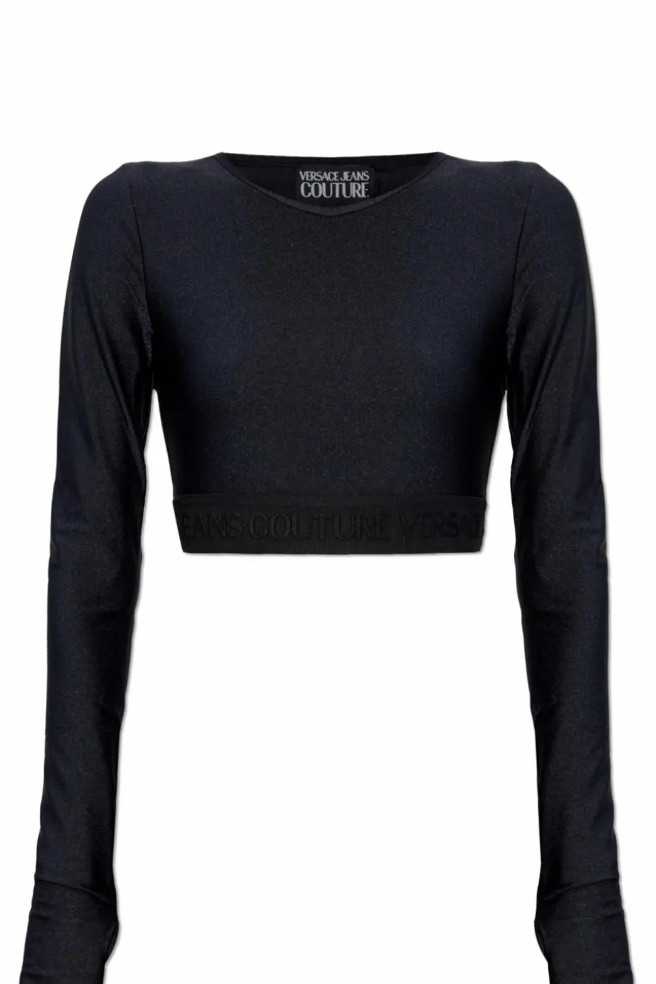 Versace Jeans Couture BLACK Short top with long sleeves