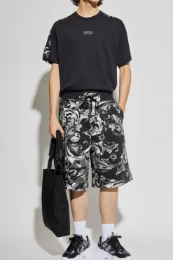 Versace Jeans Couture BLACK T-shirt with "Barocco" print
