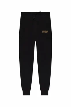 Versace Jeans Couture BLACK Sweatpants with embroidered logo