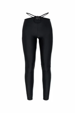 Versace Jeans Couture BLACK Leggings with logo applique