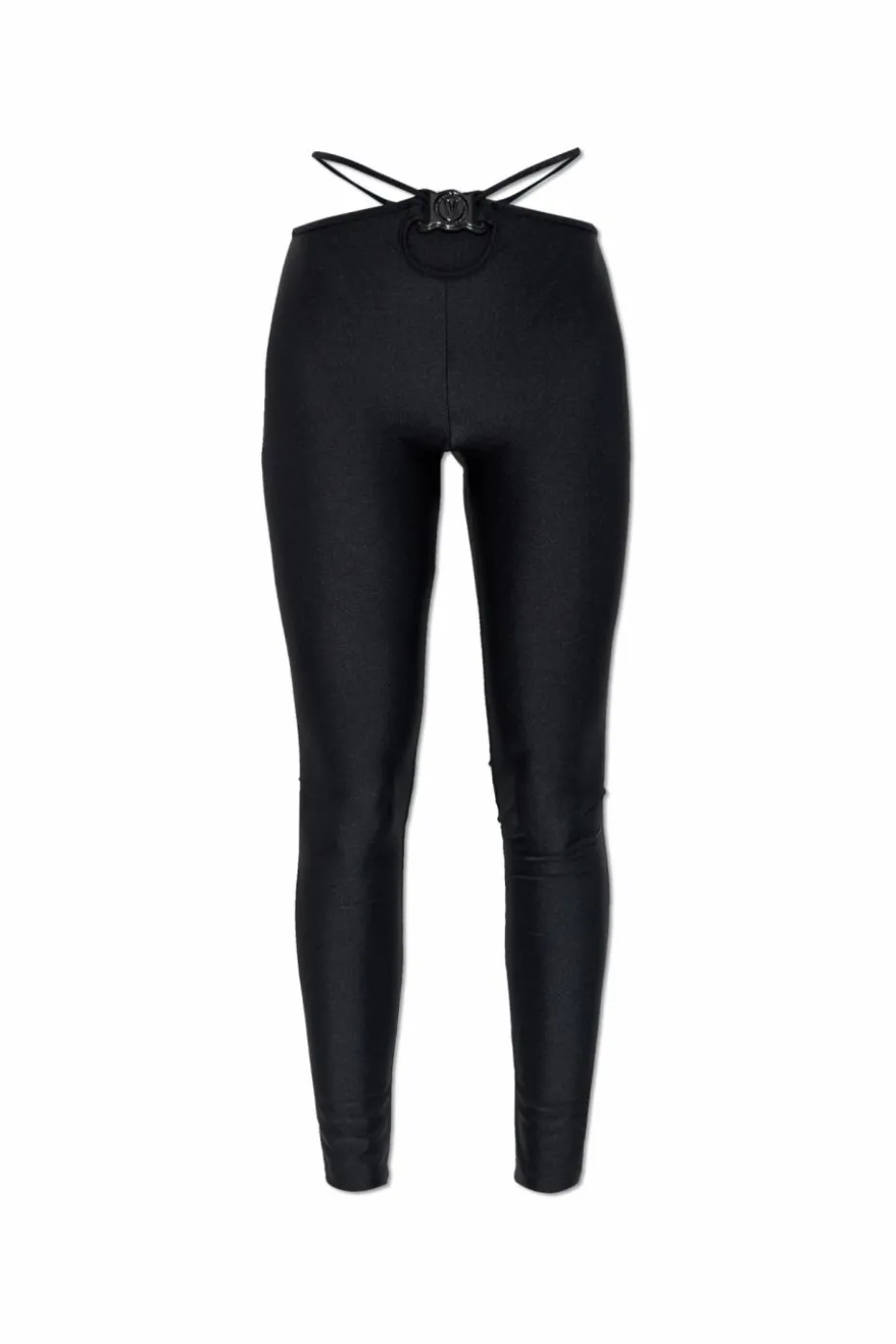 Versace Jeans Couture BLACK Leggings with logo applique