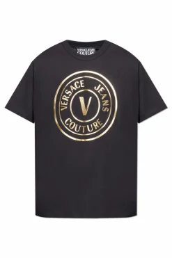 Versace Jeans Couture BLACK T-shirt with printed logo