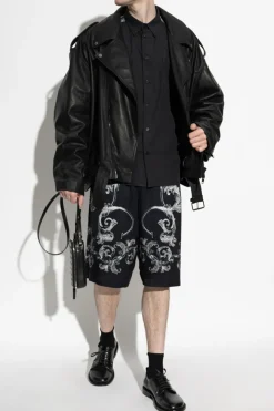 Versace Jeans Couture BLACK Shorts with barocco print