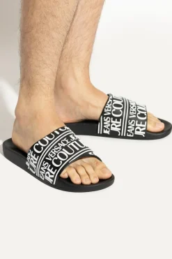 Versace Jeans Couture BLACK Flip-flops with logo