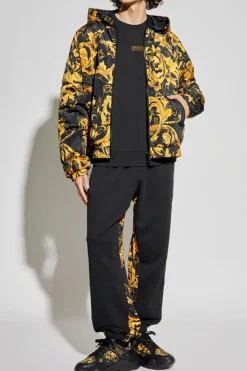Versace Jeans Couture BLACK Reversible jacket with detachable hood