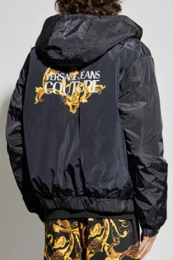 Versace Jeans Couture BLACK Reversible jacket with detachable hood