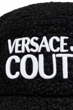 Versace Jeans Couture BLACK Hat with embroidered logo