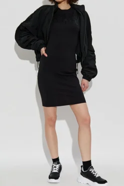 Versace Jeans Couture BLACK Dress with shimmering appliqués