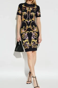 Versace Jeans Couture BLACK Dress with Barocco print