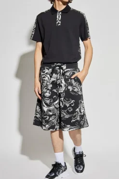 Versace Jeans Couture BLACK Shorts with 'Barocco' print