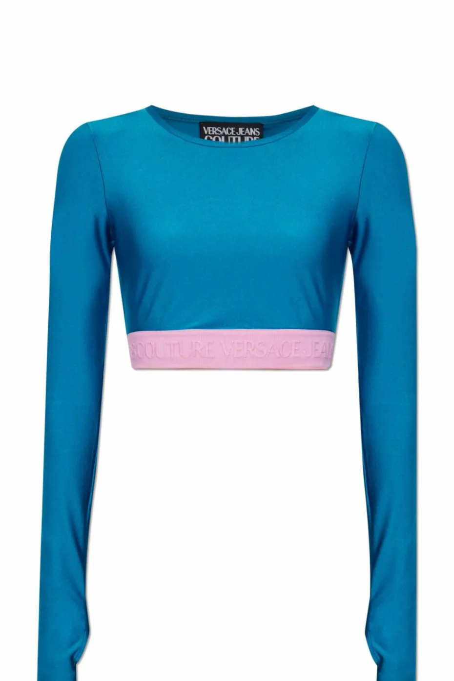 Versace Jeans Couture BLUE Short top with long sleeves