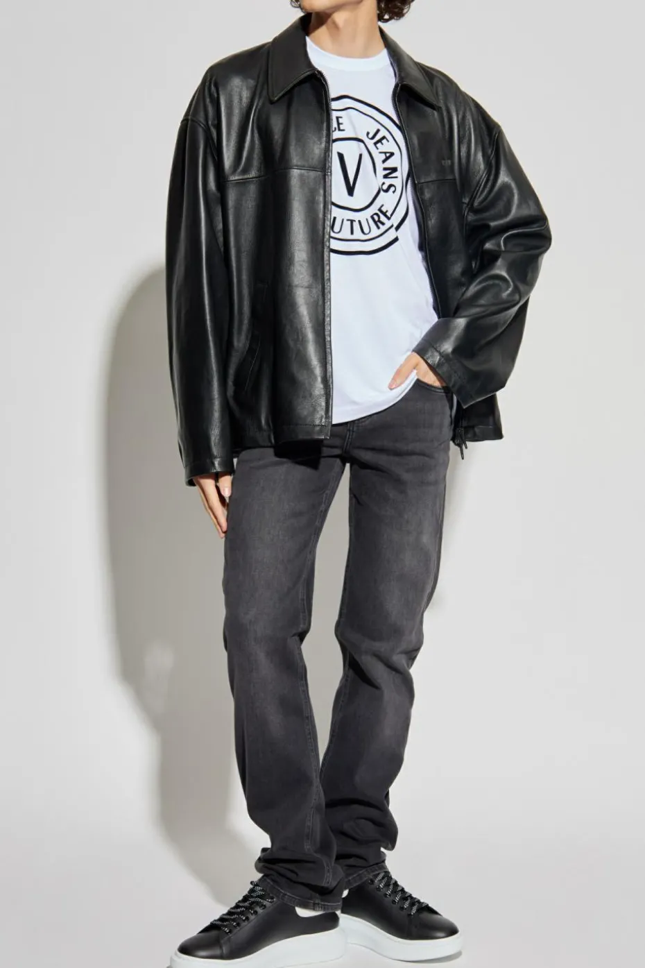 Versace Jeans Couture GREY Straight-leg jeans