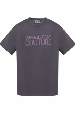 Versace Jeans Couture GREY T-shirt with printed logo