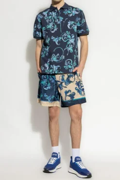 Versace Jeans Couture NAVY BLUE Polo with Barocco print