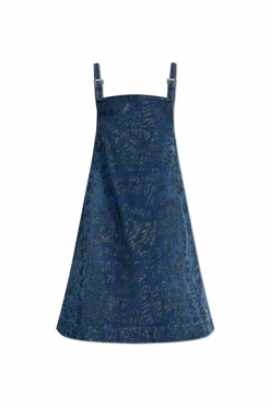 Versace Jeans Couture NAVY BLUE Denim dress with glitter finish