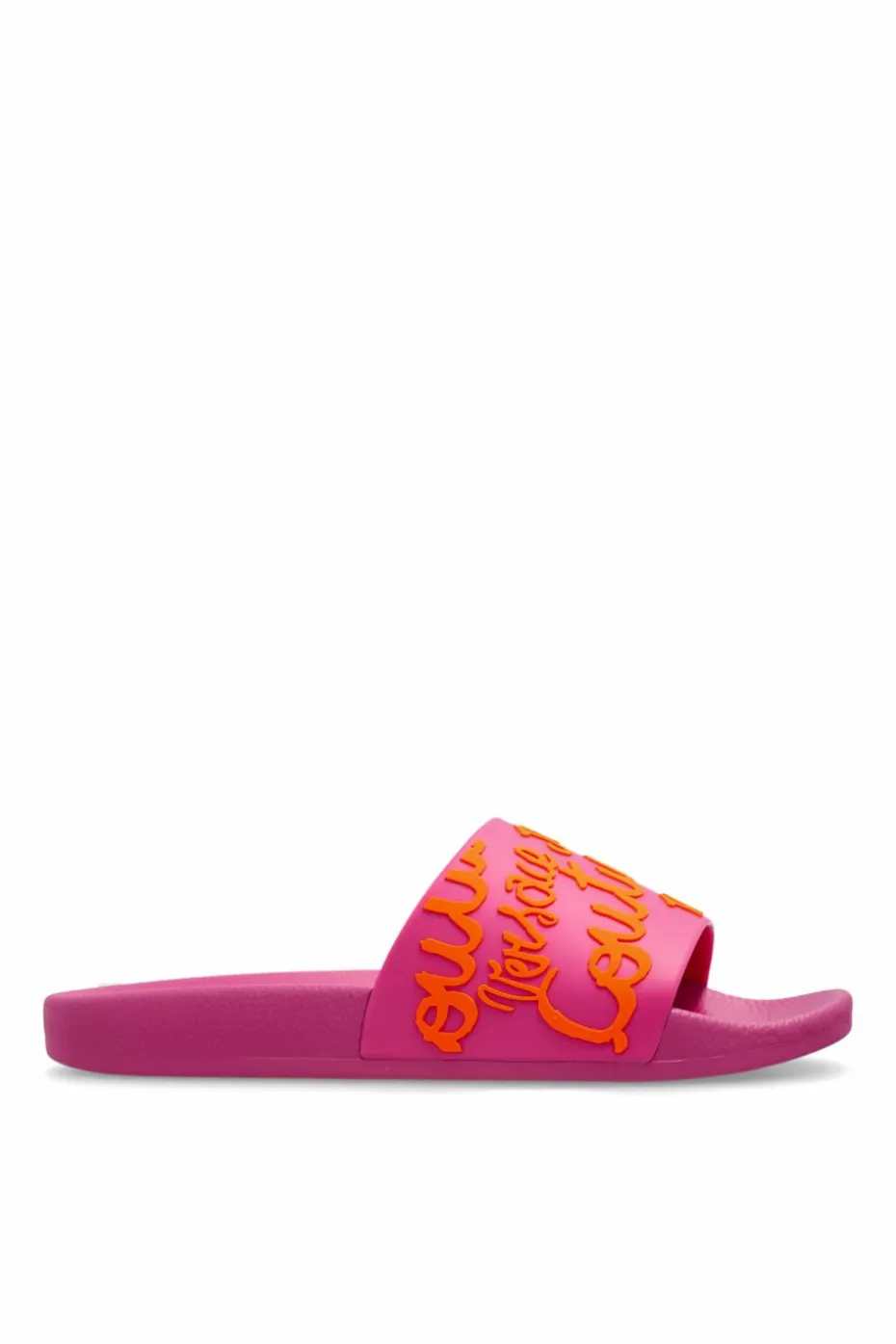 Versace Jeans Couture PINK Rubber slides with logo
