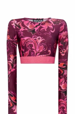 Versace Jeans Couture PINK Short top with long sleeves