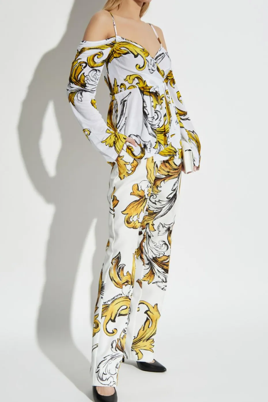 Versace Jeans Couture WHITE Patterned pants