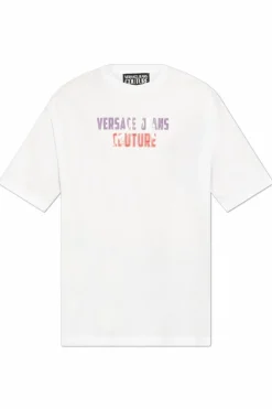 Versace Jeans Couture WHITE T-shirt with printed logo