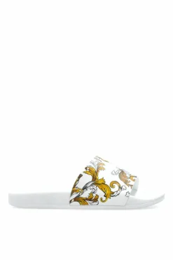 Versace Jeans Couture WHITE Rubber slides with print
