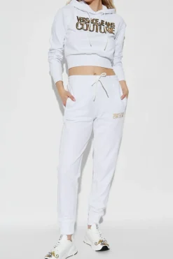 Versace Jeans Couture WHITE Sweatshirt with shimmering sequins