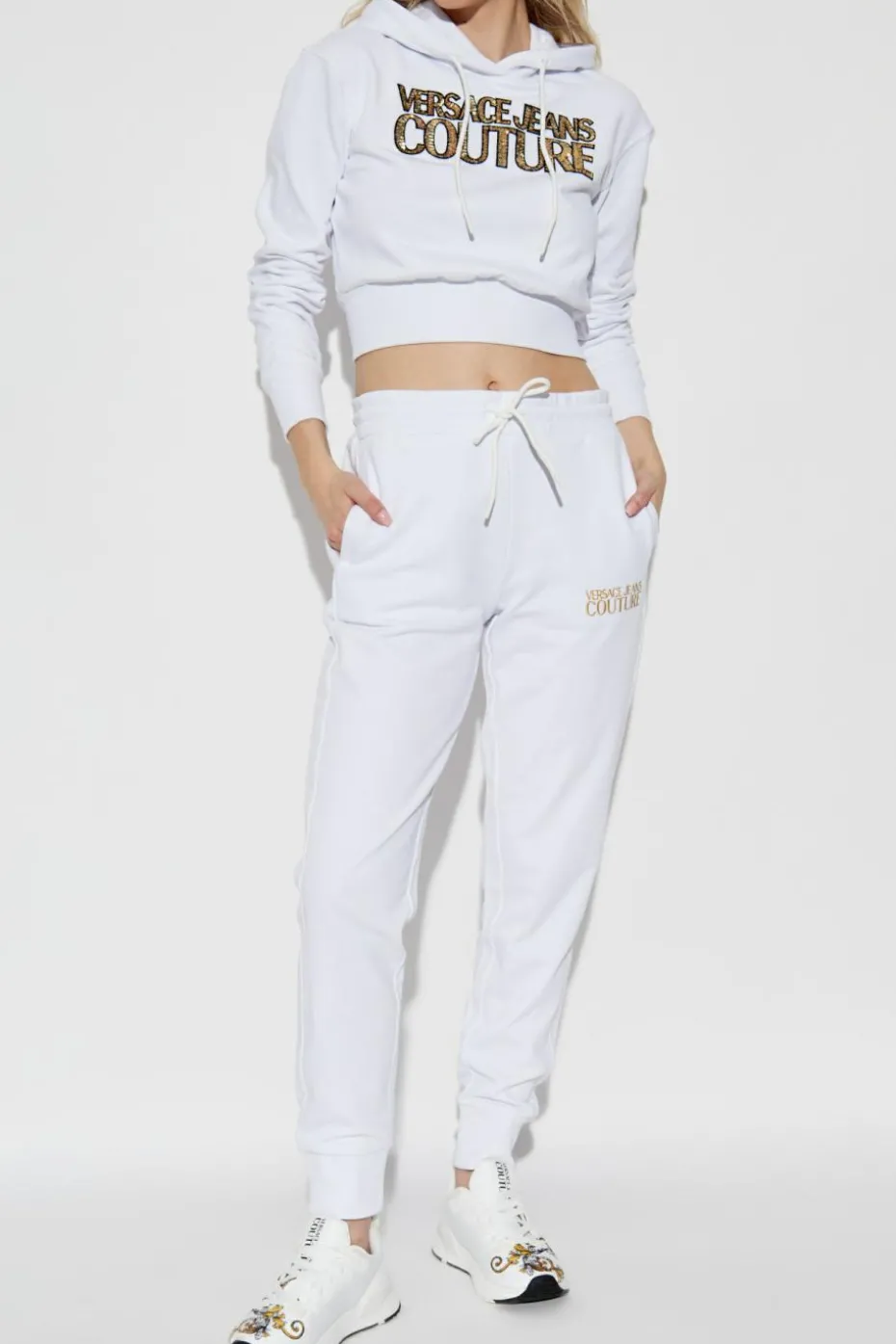 Versace Jeans Couture WHITE Sweatshirt with shimmering sequins