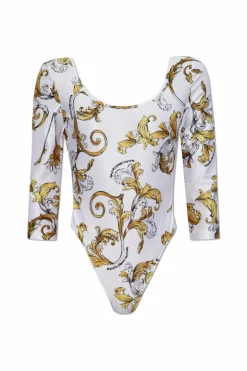 Versace Jeans Couture WHITE Bodysuit with Barocco print