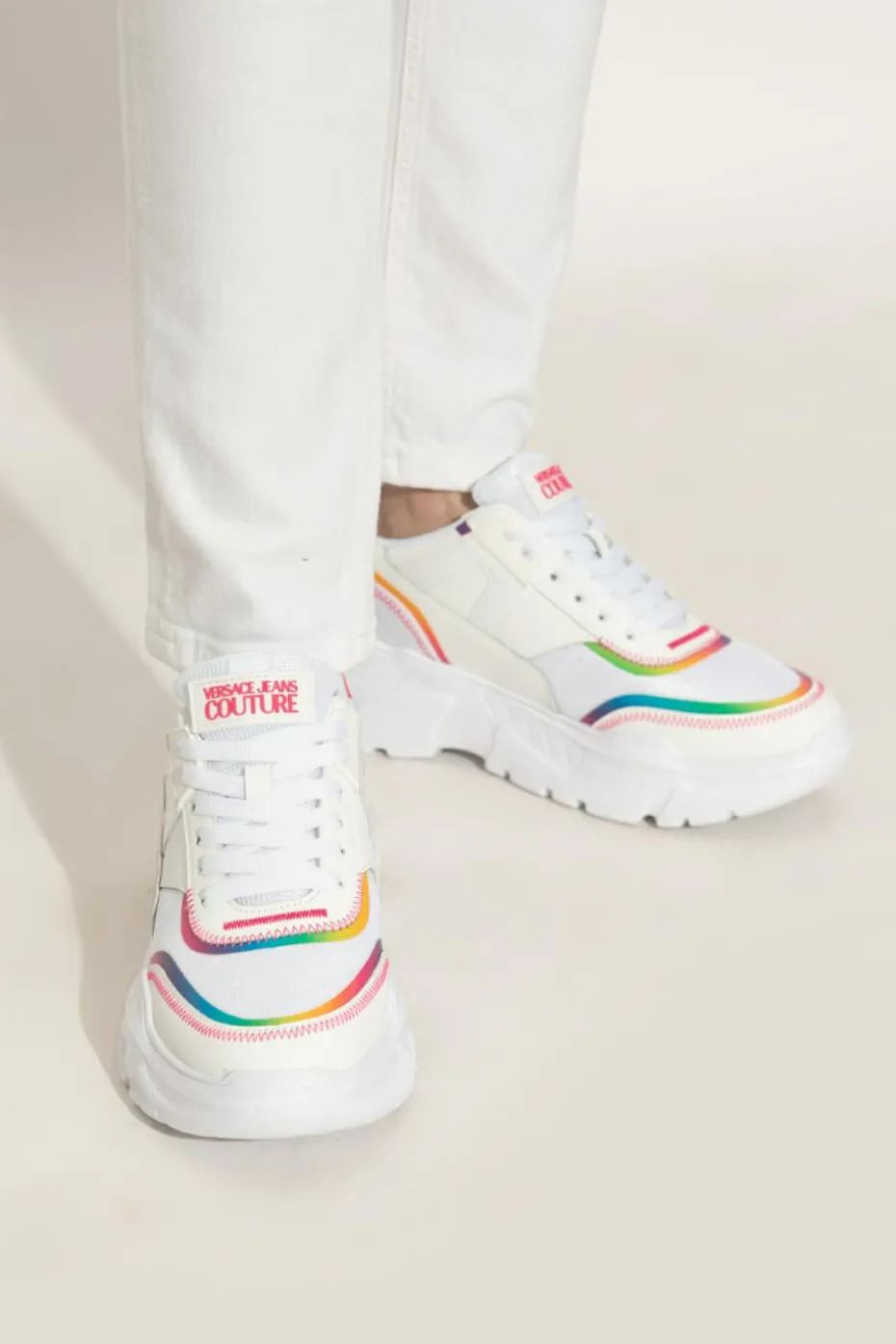 Versace Jeans Couture WHITE Sneakers with printed logo