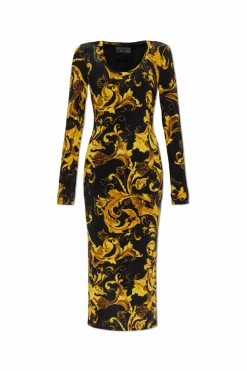 Versace Jeans Couture YELLOW Dress with 'Barocco' print