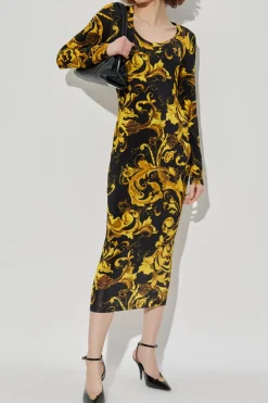 Versace Jeans Couture YELLOW Dress with 'Barocco' print