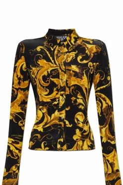 Versace Jeans Couture YELLOW Shirt with 'Barocco' print