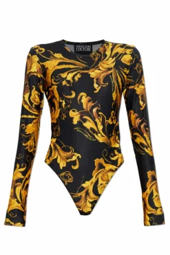 Versace Jeans Couture YELLOW Bodysuit with "Barocco" print