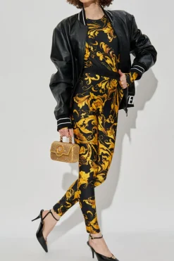 Versace Jeans Couture YELLOW Bodysuit with "Barocco" print
