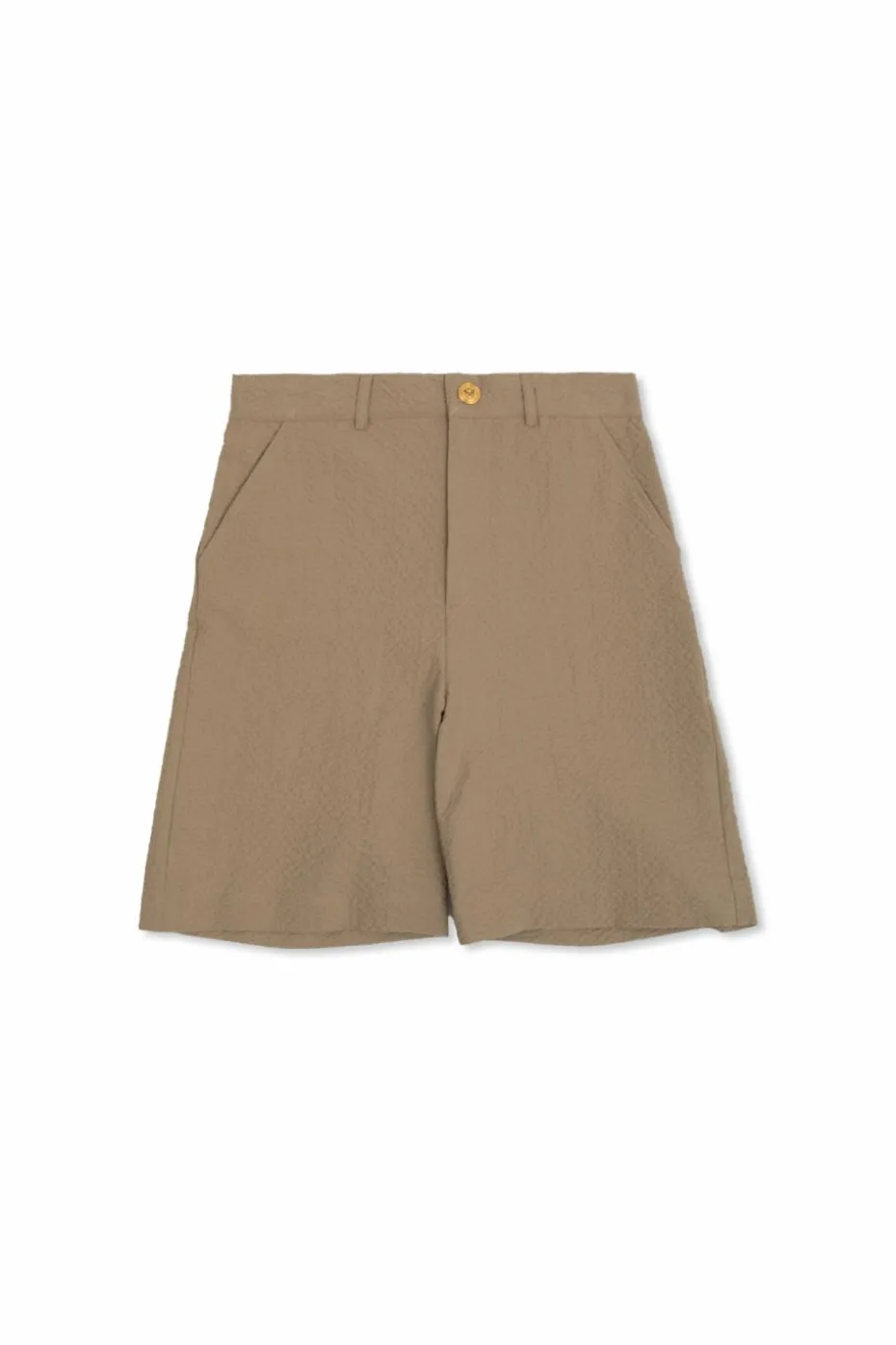 Versace Kids beige High-waisted shorts