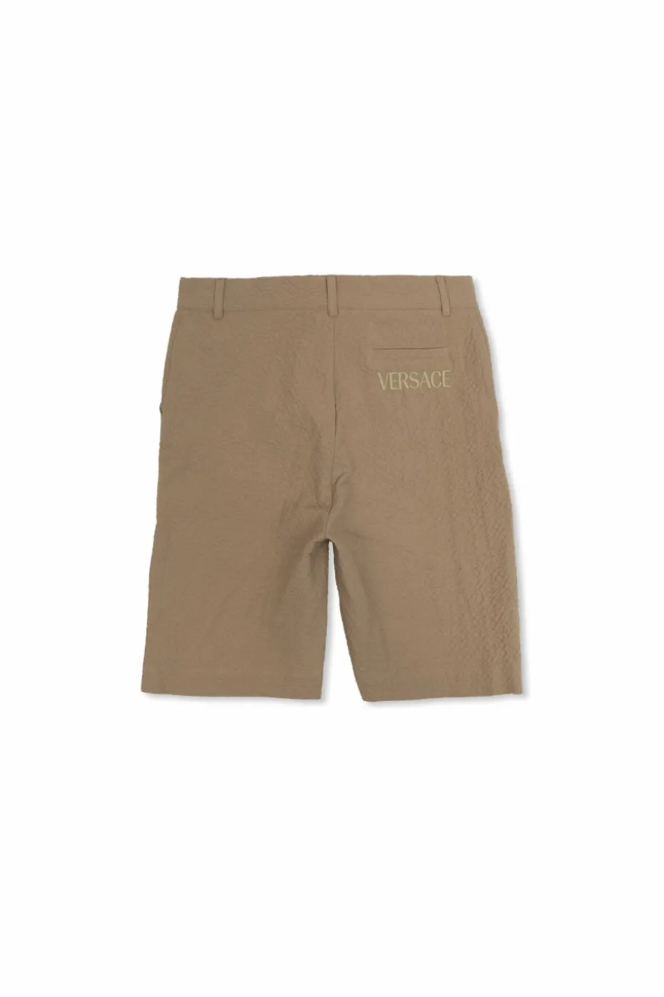 Versace Kids beige High-waisted shorts