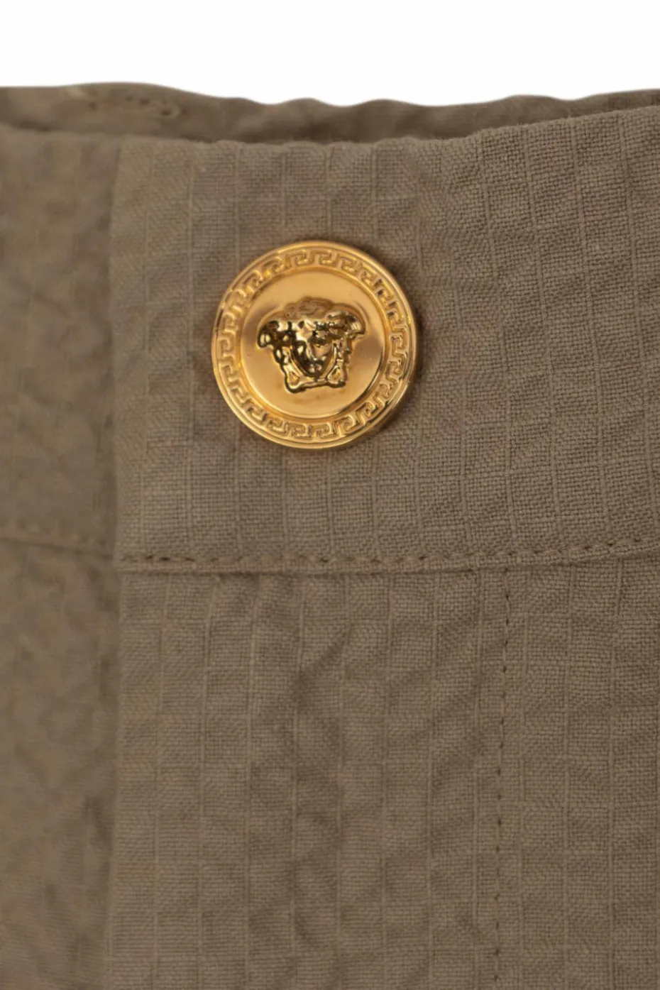 Versace Kids beige High-waisted shorts