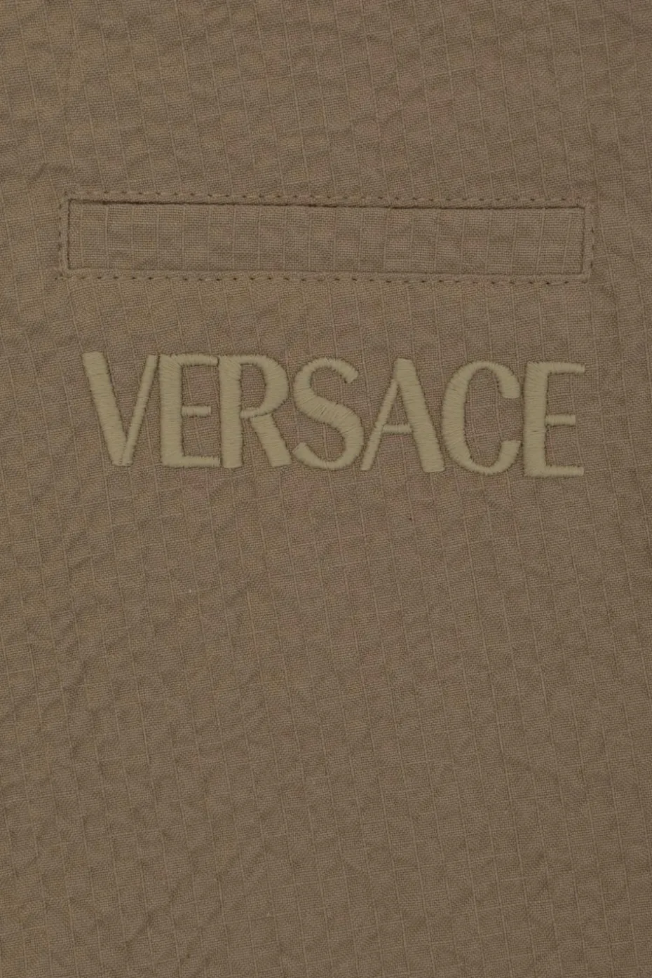 Versace Kids beige High-waisted shorts