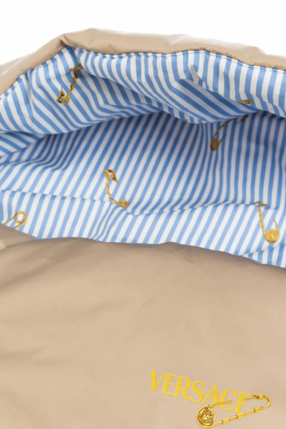 Versace Kids beige Sleeping bag with logo