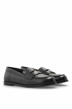 Versace Kids BLACK Leather "loafers" shoes