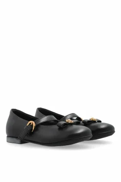 Versace Kids BLACK Leather flats