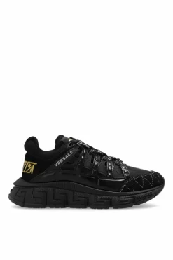 Versace Kids BLACK ‘Trigreca’ sneakers