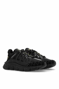 Versace Kids BLACK ‘Trigreca’ sneakers