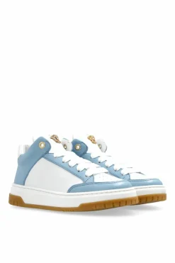 Versace Kids BLUE Leather sneakers