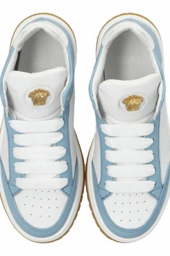 Versace Kids BLUE Leather sneakers