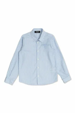 Versace Kids BLUE Shirt with embroidered logo