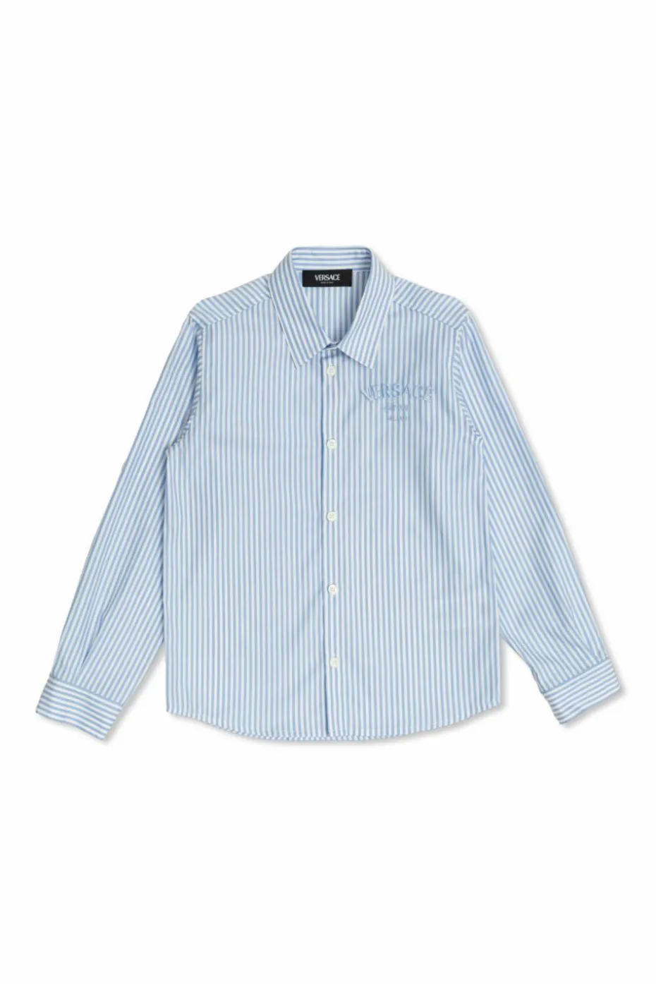 Versace Kids BLUE Shirt with embroidered logo