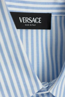 Versace Kids BLUE Shirt with embroidered logo