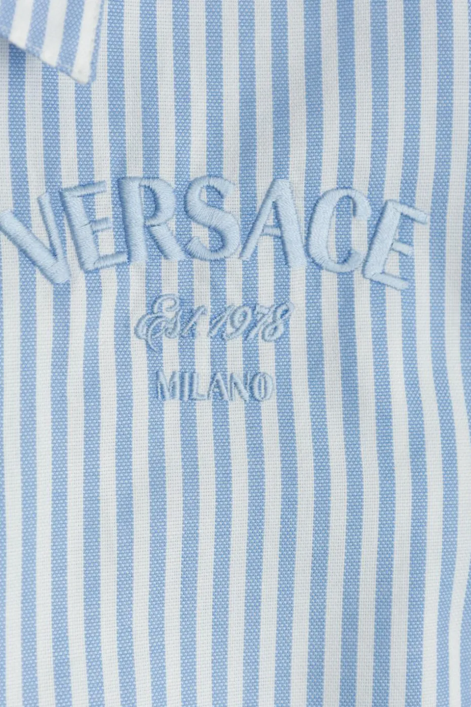 Versace Kids BLUE Shirt with embroidered logo